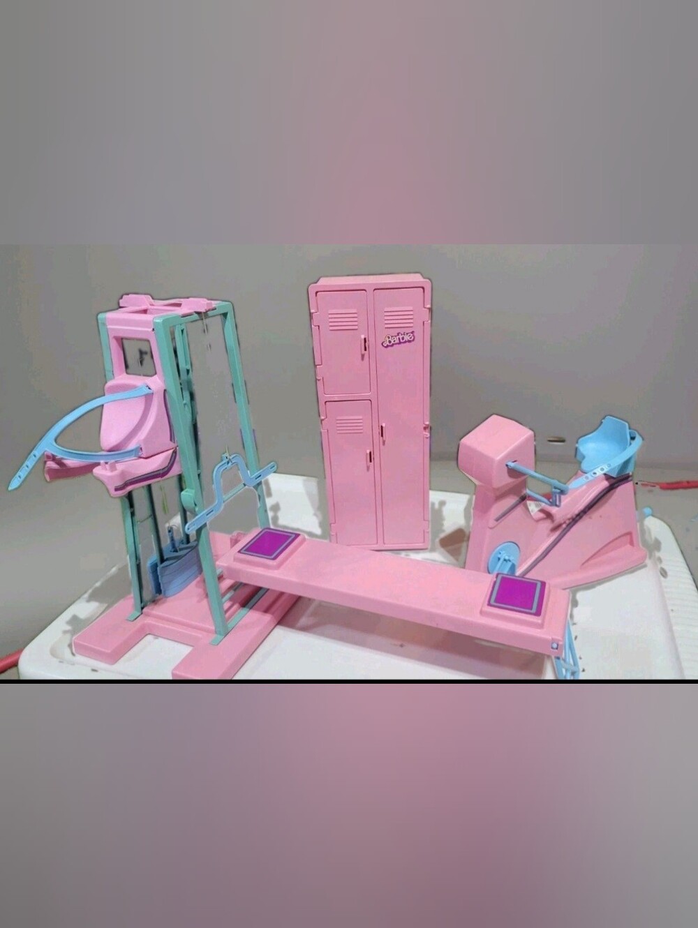 Vintage 1984 Mattel 7975 Barbie WORKOUT CENTER Partial Playset